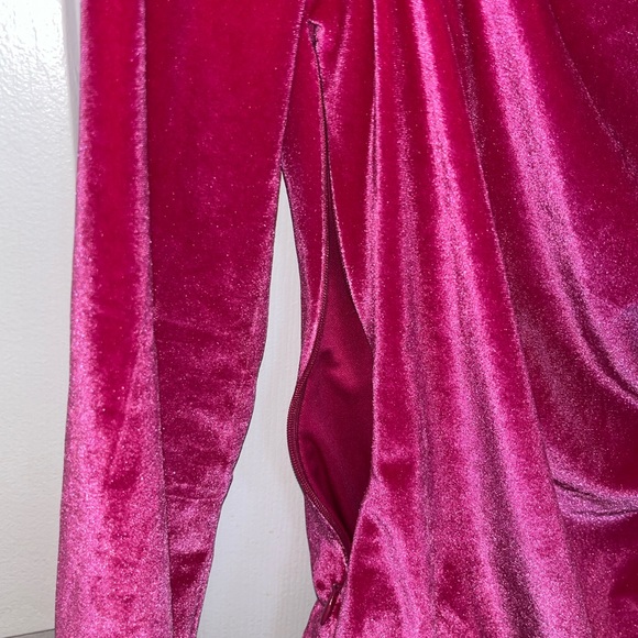 Zara Pink Velvet Bodysuit - Picture 3 of 4
